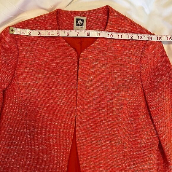 Anne Klein Blazer - Orange Size 2 - Picture 4 of 9